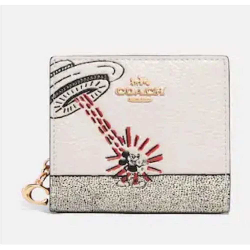 Coach DISNEY MICKEY MOUSE X KEITH HARING SNAP Small WALLET NWOT - Picture 7 of 13